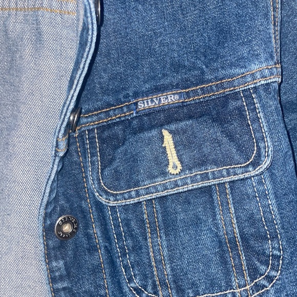 Vintage Silver Jeans denim jacket custom. - Picture 3 of 6